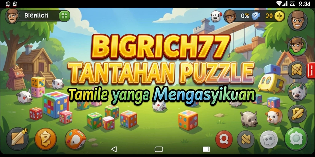 Screenshot menunjukkan gameplay seru dan tantangan di BIGRICH77.