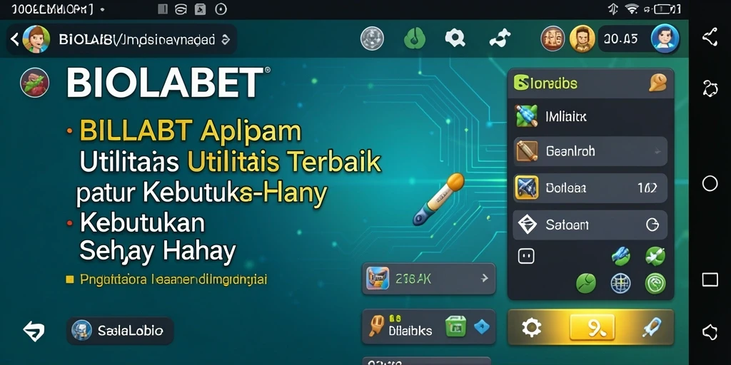 Screenshot utama BIOLABET menunjukkan antarmuka pengguna yang intuitif dan fitur utilitas canggih.