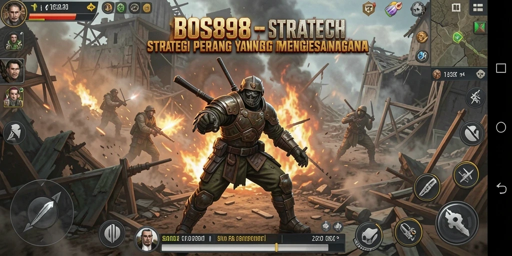 Tampilan gameplay yang menegangkan dan penuh strategi di BOS898.