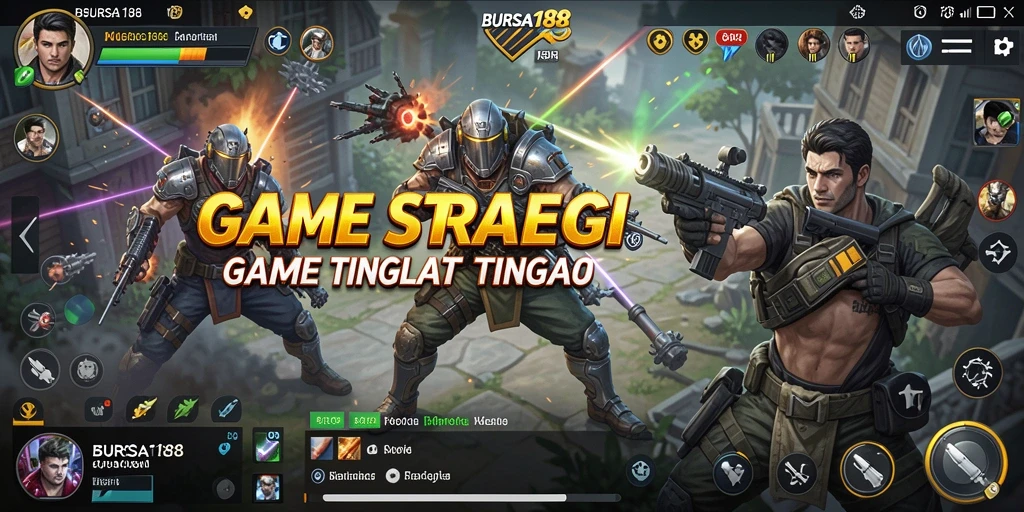 Screenshot utama BURSA188 menampilkan aksi epic dalam gameplay strategi.