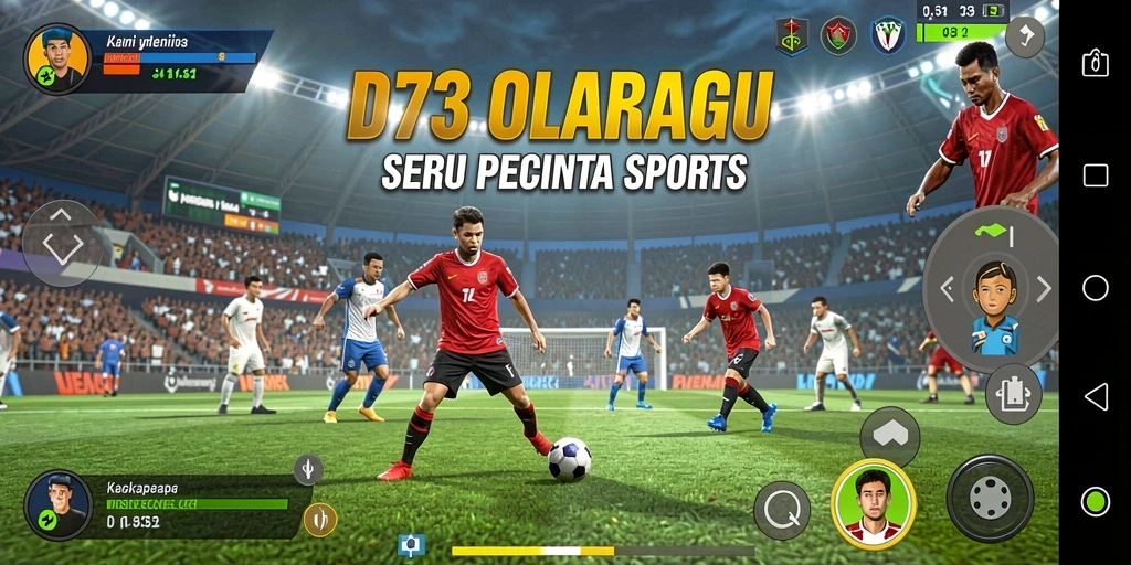 Tampilan seru dan menegangkan saat bermain D73 dalam kategori olahraga.