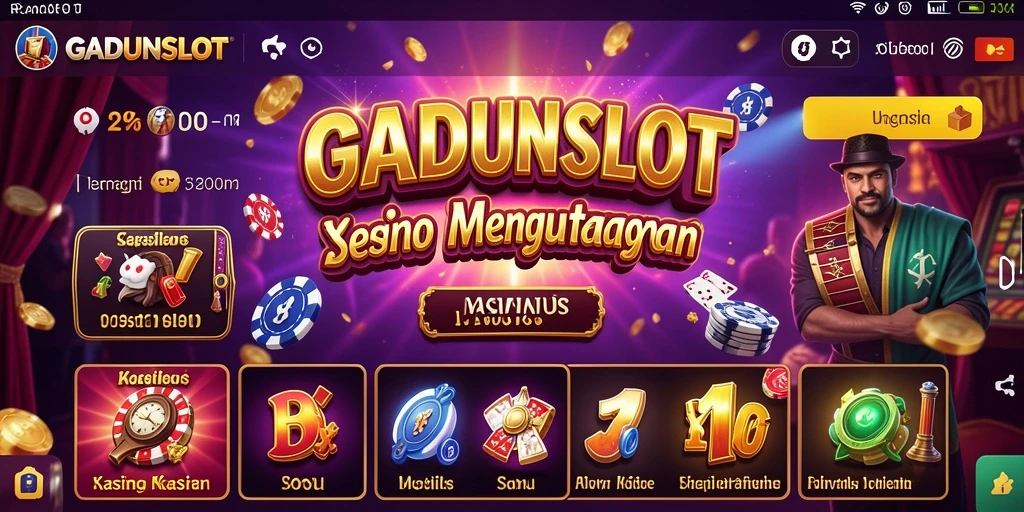 Tampilan menarik dari gameplay Kasino GADUNSLOT yang memikat.