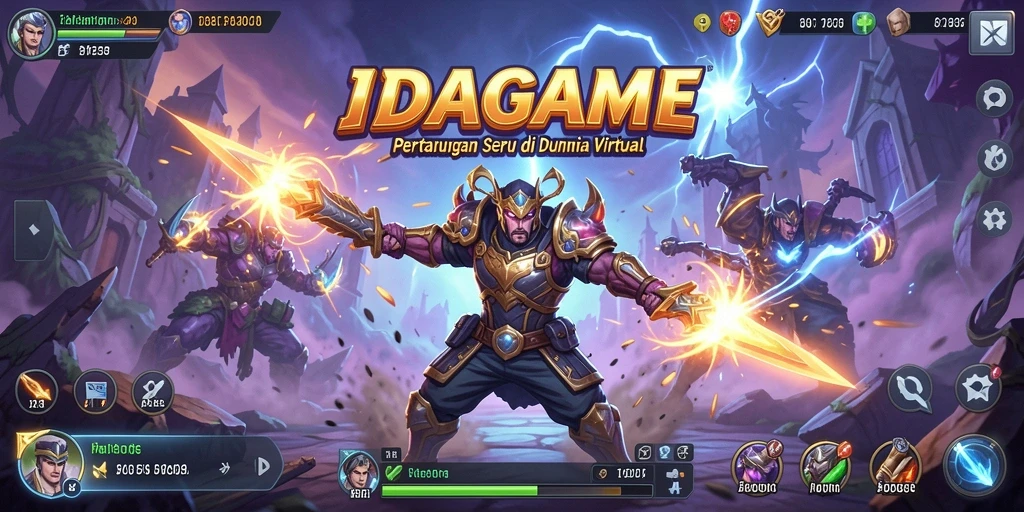 Screenshot gameplay IDAGAME menampilkan aksi pertarungan yang mendebarkan.