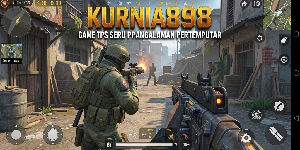Screenshot menunjukkan aksi pertempuran seru di KURNIA898.