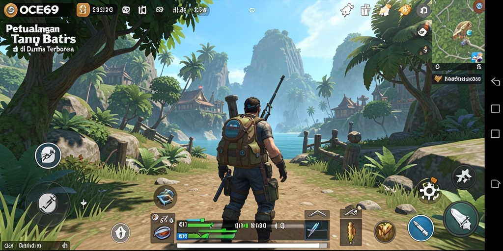 Gameplay OCE69 menampilkan eksplorasi dalam dunia terbuka yang luas.