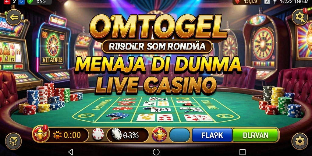 Tampilan permainan Live Casino yang mendebarkan di OMTOGEL.