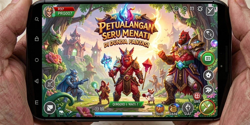 Screenshot PRG007 menunjukkan pemain menjelajahi dunia petualangan yang menakjubkan.