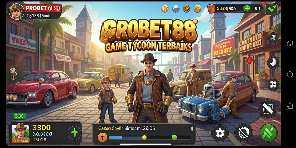 Tampilan gameplay menarik dari PROBET88 dengan aktivitas bisnis yang dinamis.