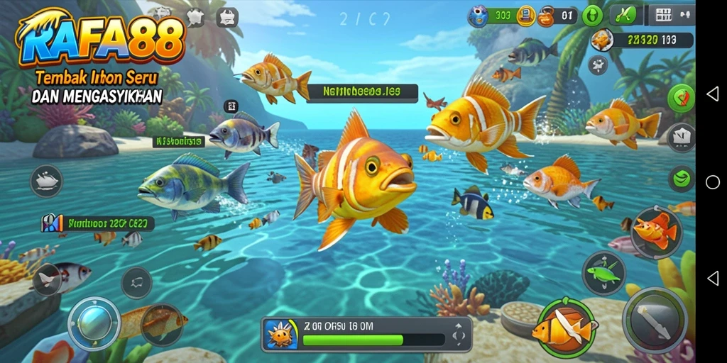 Tampilan screenshot RAFA88 menampilkan aksi tembak ikan yang seru.