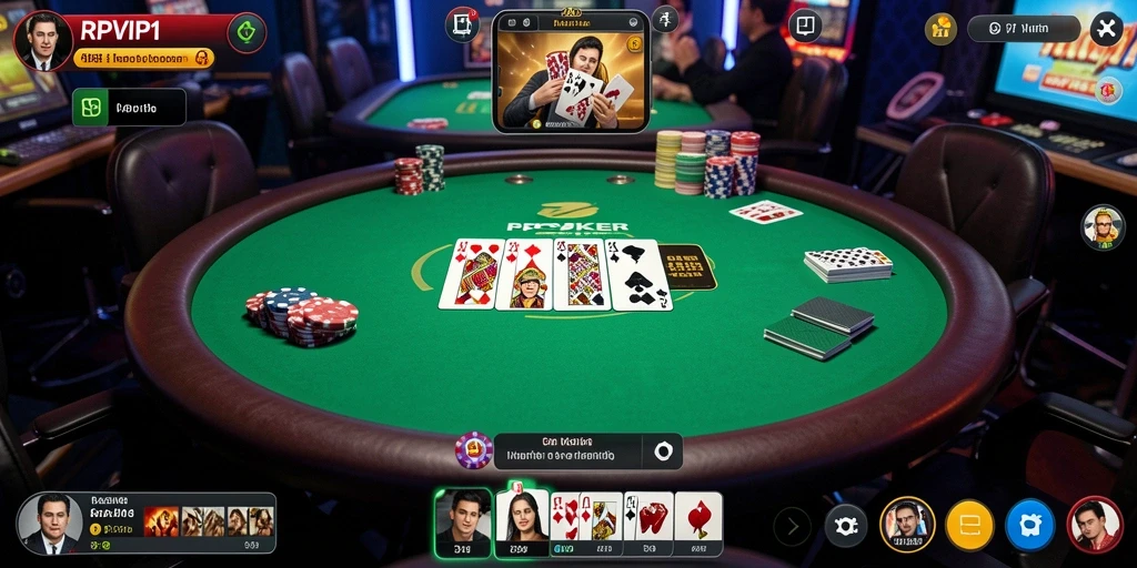 Screenshot RPVIP1 menampilkan gameplay seru Poker.