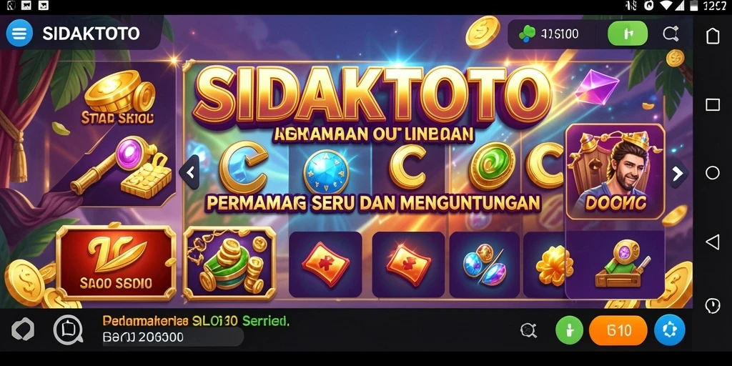 Screenshot utama menunjukkan aksi mendebarkan dalam permainan Slot.