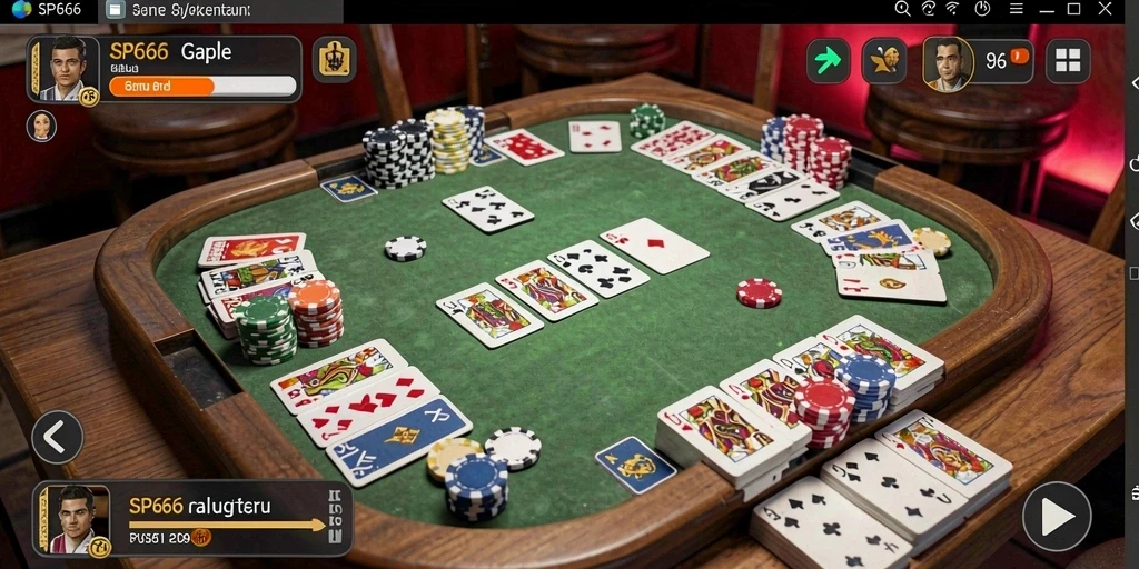 Tampilan seru gameplay Gaple di SP666.