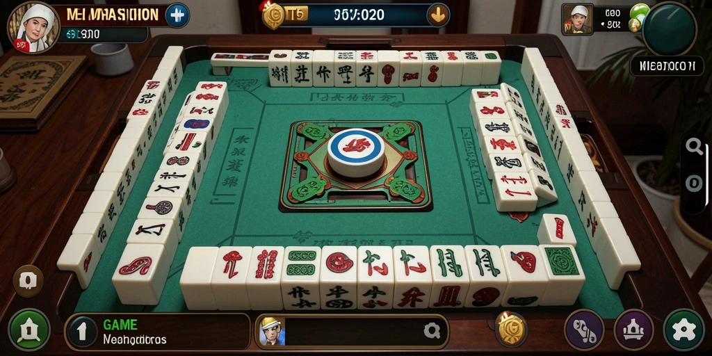 Screenshot dari gameplay T6 yang menampilkan tantangan Mahjong.