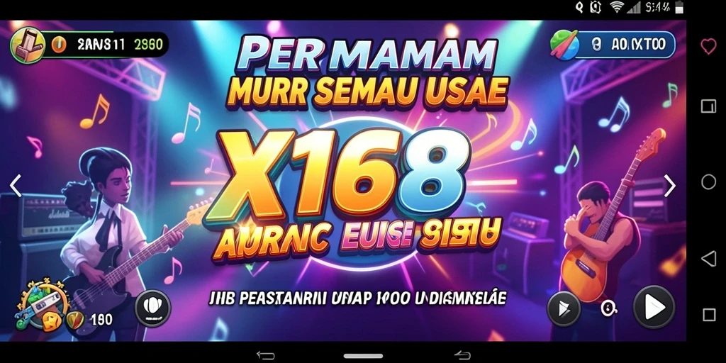 Tampilan menarik saat bermain musik dengan X168.