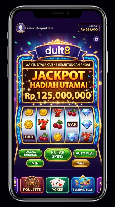 Tampilan antarmuka aplikasi duit8 yang sederhana dan mudah digunakan.
